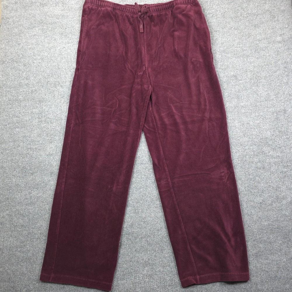 Perry Ellis Portfolio Corduroy Pants Mens Large Red Loungewear Sleepwear Pajamas